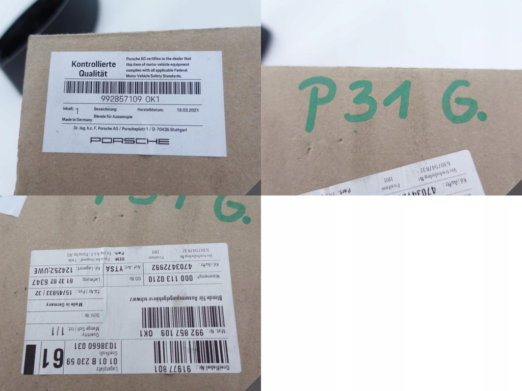 Porsche 992 корпус дзеркало нижня ліва Оригінал