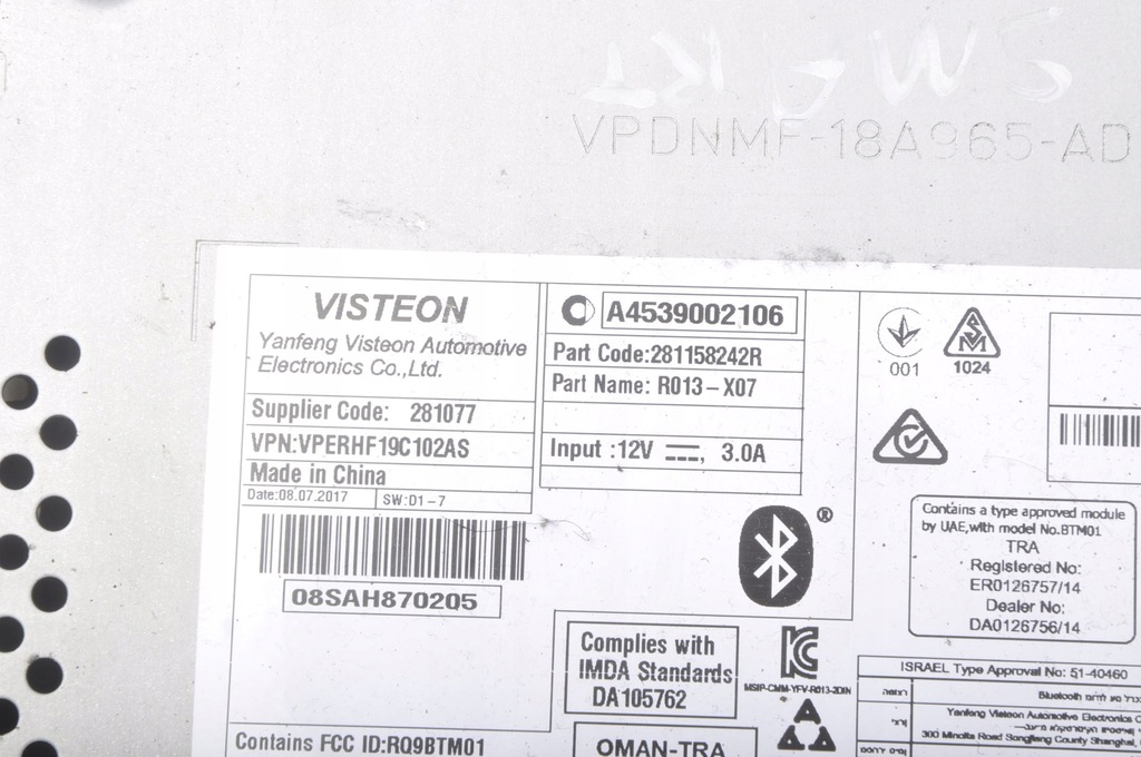 фото №9, Smart forfour 453 радіо a4539002106