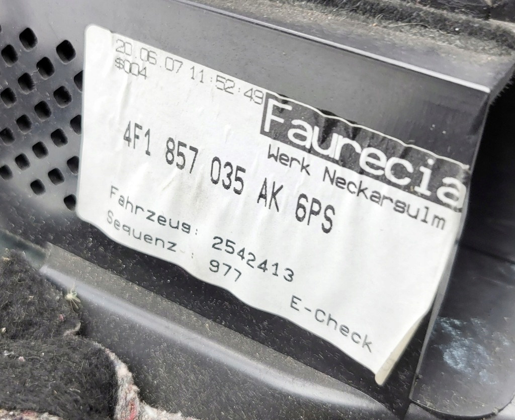 фото №8, Audi a6 c6 бардачок пассажира szary 2 полка europa 4f1857035ak soul