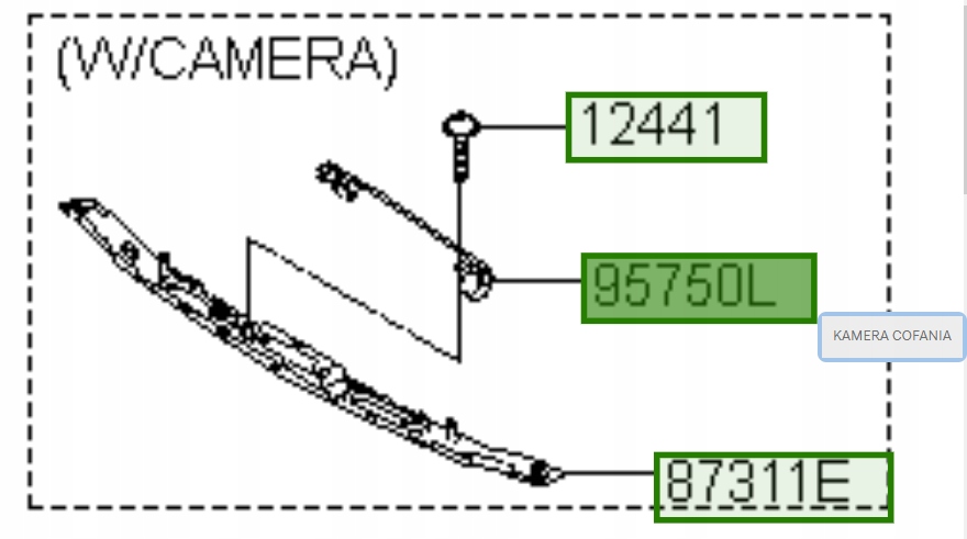 фото №1, Камера заднего вида hyundai i40 2011-2015