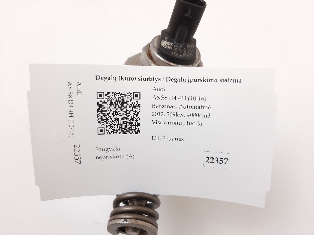 фото №7, 2012 audi a8 s8 d4 4h насос упорскування wysokiego тиску 079127025t