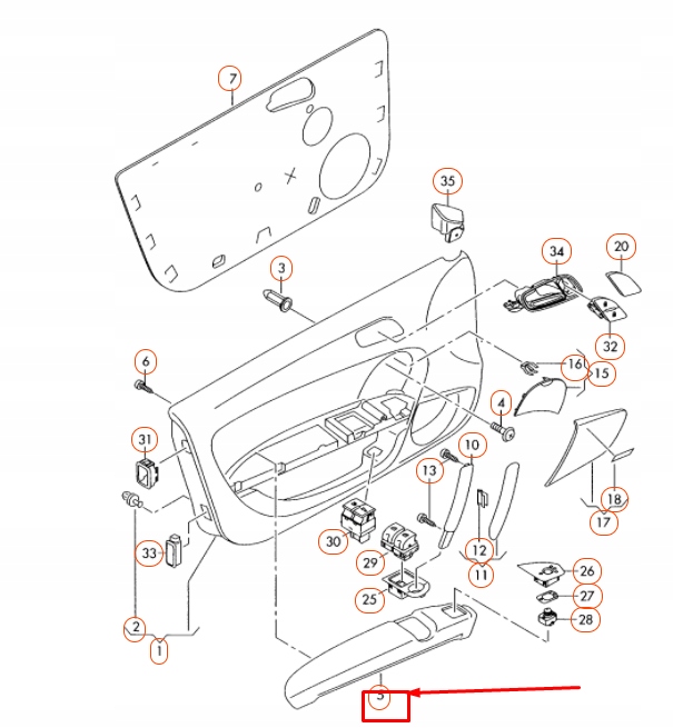 фото №9, Audi tt 8j mk2 передняя часть left door armrest lhd 8j1867173a25d