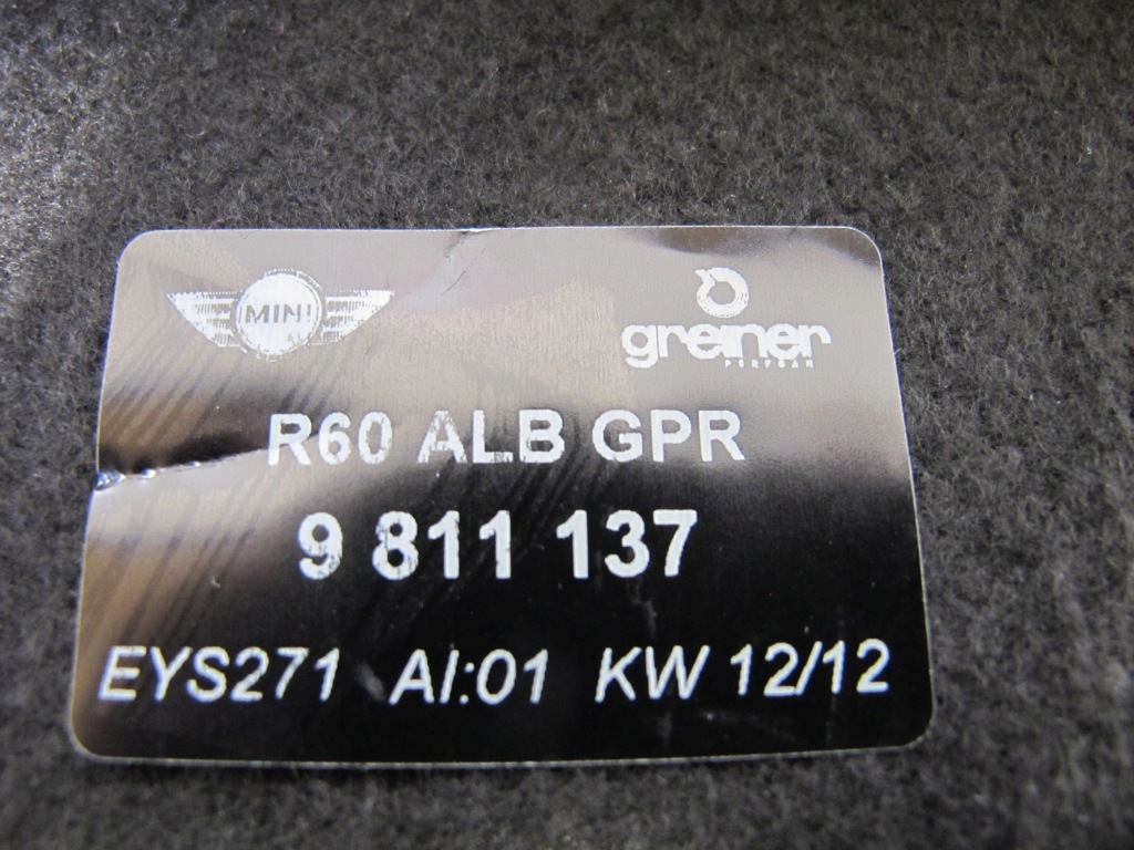 Полка задний  mini contryman r60 9811137 Доставка