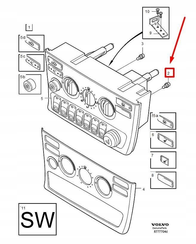 фото №5, Лампочка do регулировки климат volvo s60 mk1 оригинальный 30739356