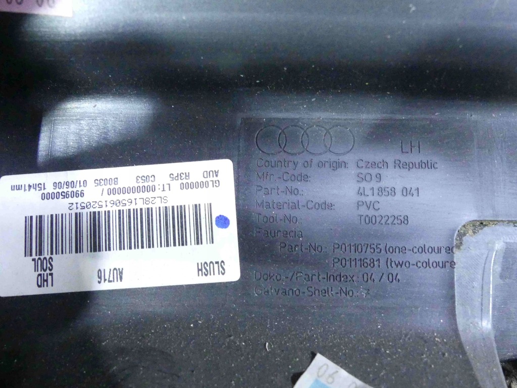 фото №8, Приборная панель приборная подушка подушка безопасности audi q7 i 4l