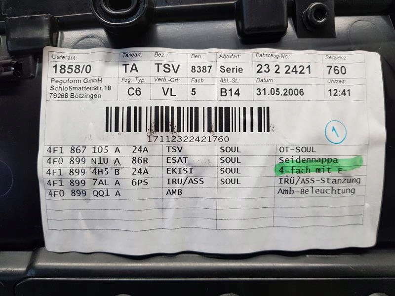 фото №5, Корпус фильтра воздуха s6 c6 5.2 fsi 07l133843b