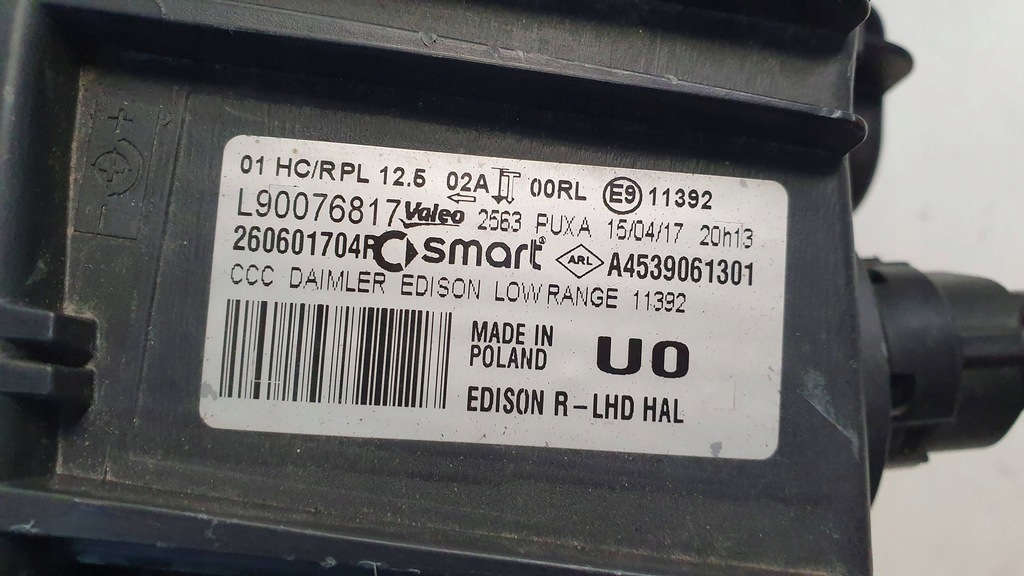 фото №9, Лампа перед правая a4539061301 smart forfour w453 14-