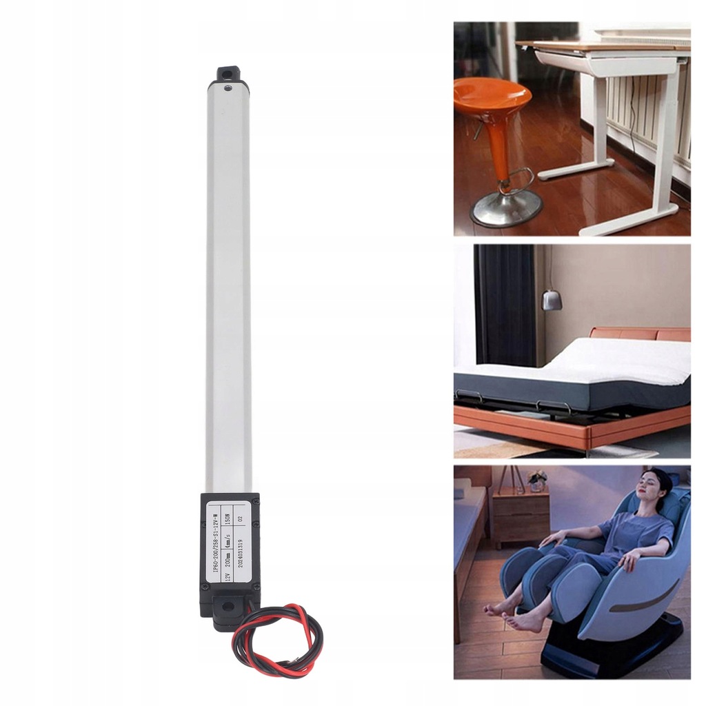 фото №14, Електричний привід лінійний 12 v, хід 200 mm, двигун циліндра liniowego