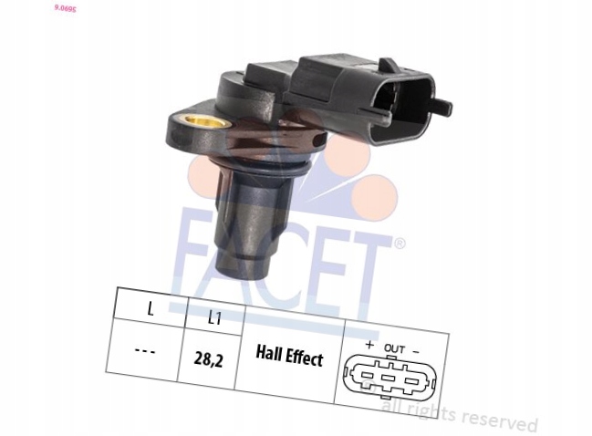 фото №1, Датчик положення вала розподільного валу 9.0695 facet