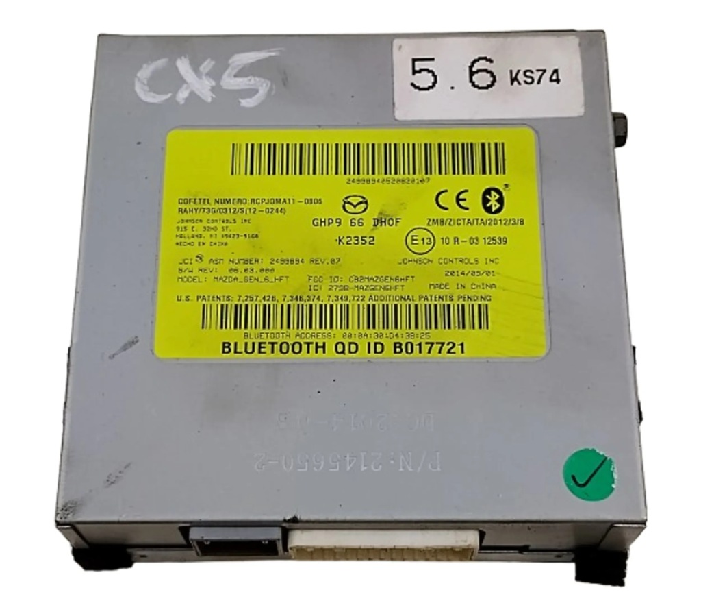фото №1, Mazda cx-5 1 i 12-17 модуль блок управления bluetooth ghp966dh0f