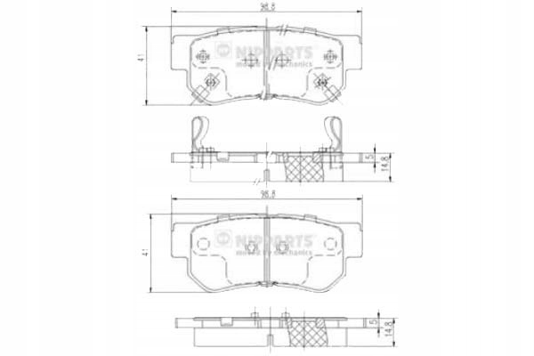 фото №1, Nipparts тормозные колодки тормозные hyundai elantra sedan 2.