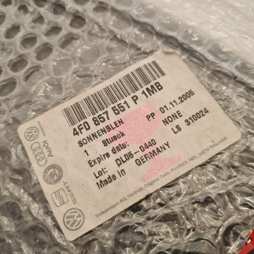 фото №9, Audi a6 c6 защита солнцезащитная левая 4f0857551p