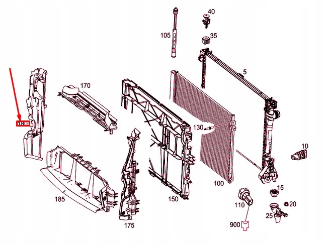 Mercedes-benz vito w447 канал повітря праві a4475051330 Доставка