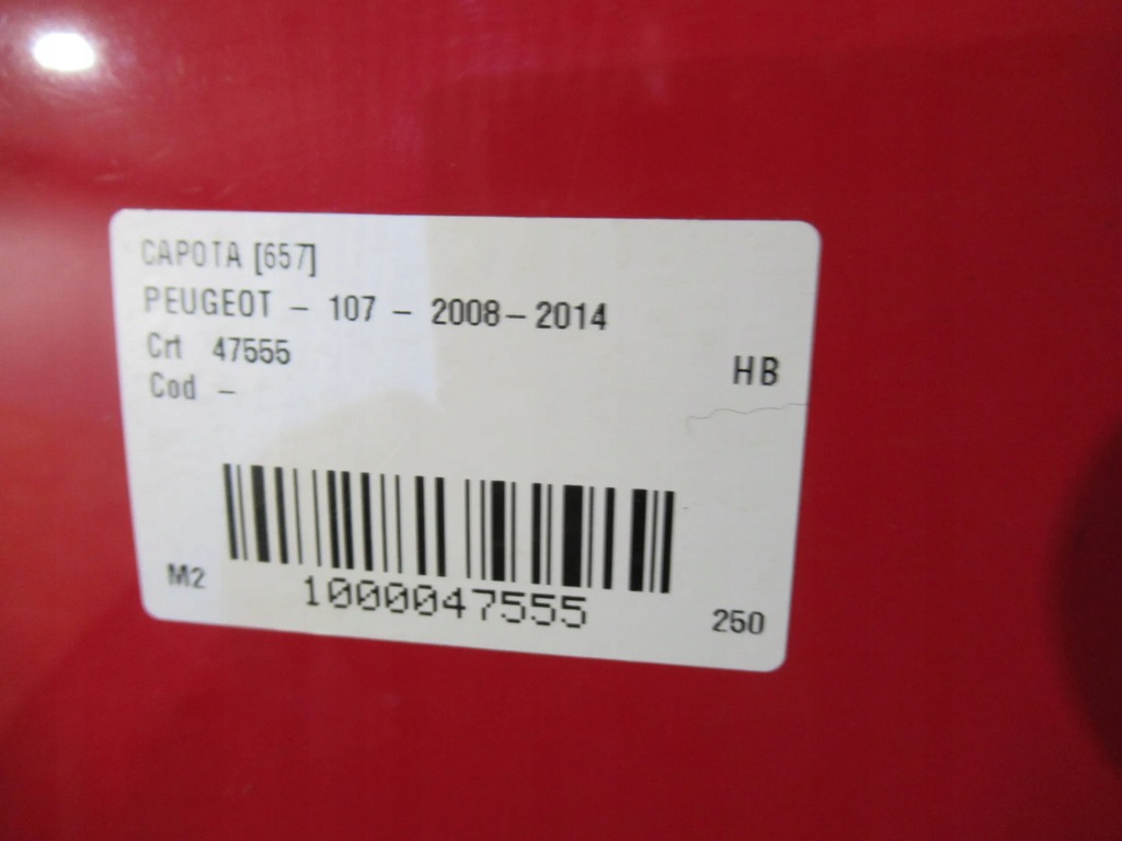 фото №8, Капот перед peugeot 107 08-