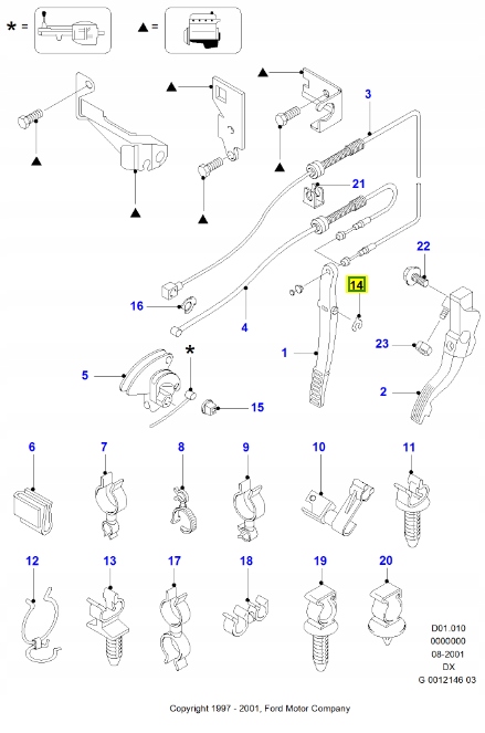 Кільце фіксуючий ford fiesta 1995-2002 оригінальний номер 1479626 Зі Шроту