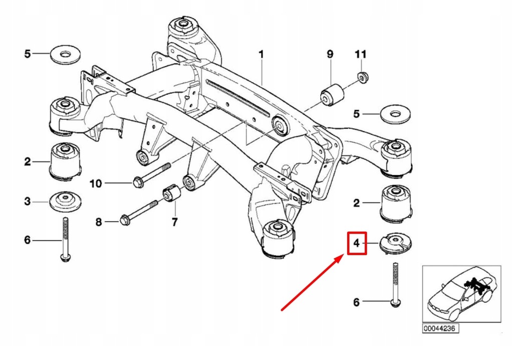 фото №8, Bmw x5 e53 задняя плита ograniczająca 6770458 33316770458 oem