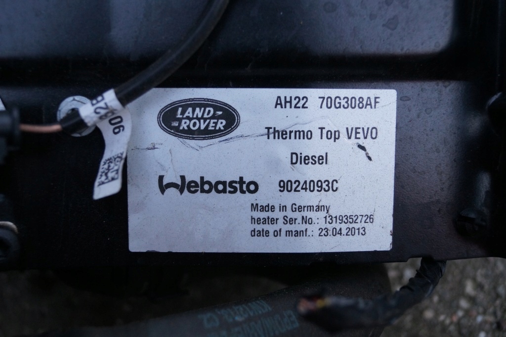 фото №5, Webasto дизель range rover discovery iv l320