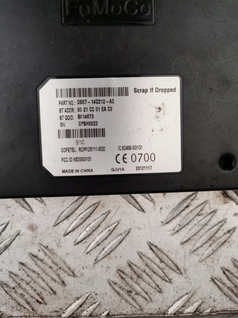 фото №3, Ford fusion mk5 модуль блок керування радіо db5t-14d212-ae