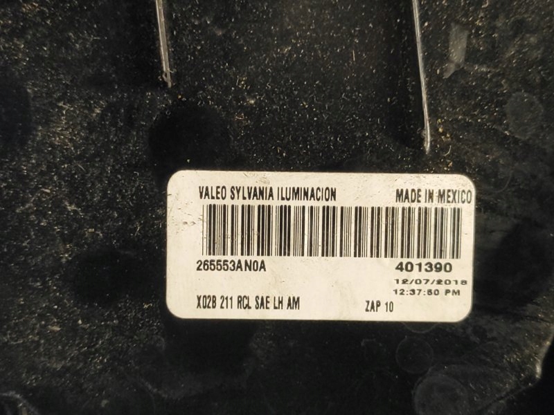 Лампа задняя наружная левый 265553an0a nissan versa b17 11-19 с Разборки