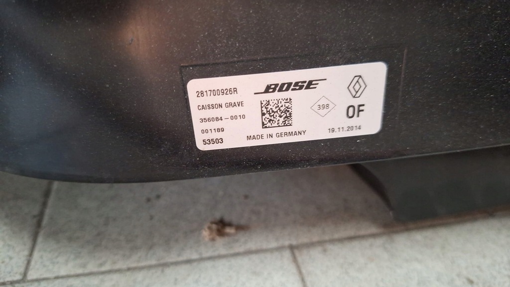 фото №3, Динамік сабвуфер renault espace v 281700926r