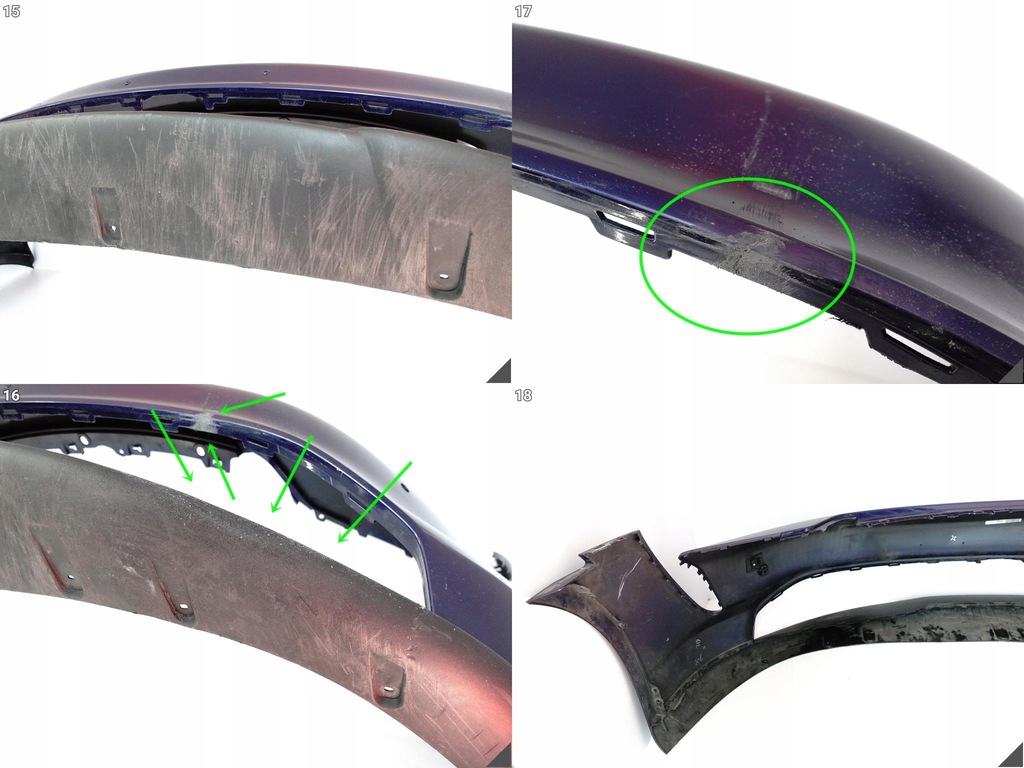 фото №13, Porsche taycan 9j1 19-24 бампер бампер + спойлер накладка перед