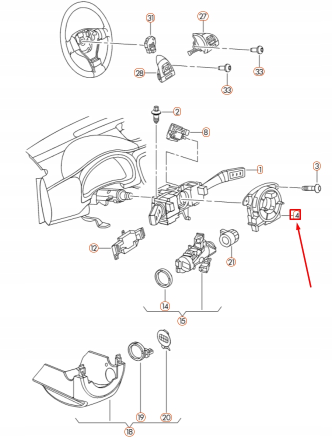 фото №11, Vw jetta a6 mk6 пружина часовая пружина колонки руля 5c0959654a