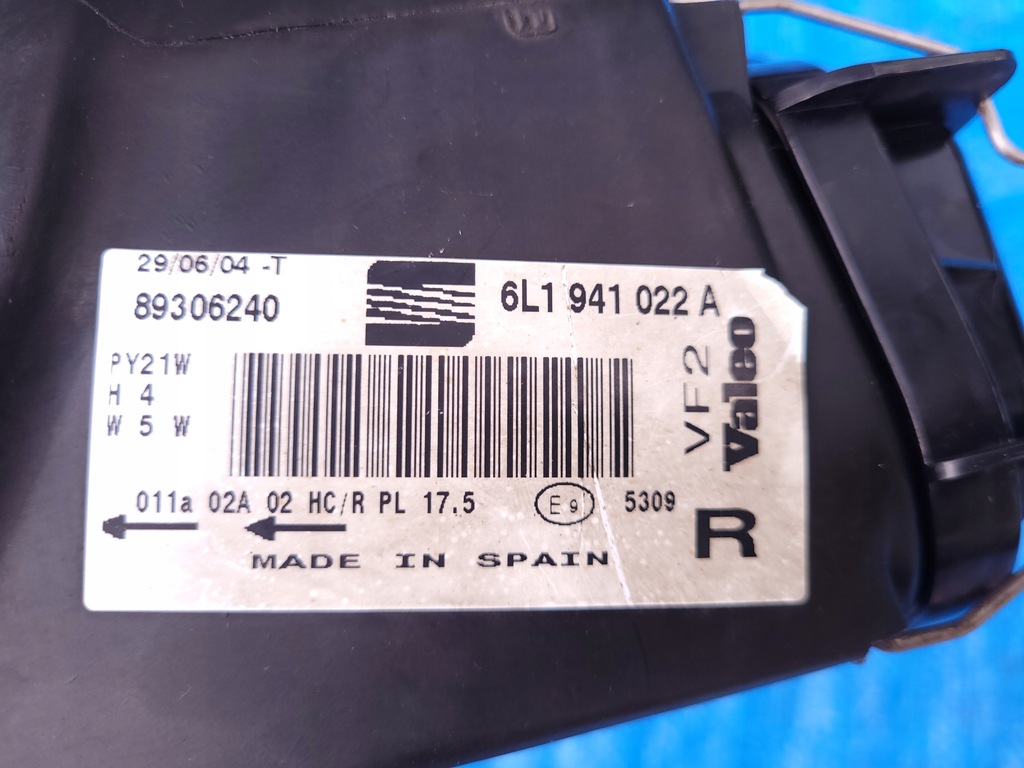 фото №9, Seat ibiza iii cordoba ii | фара правый лампа перед europa 6l1941022a