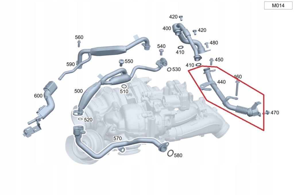 фото №1, Оригинальный шланг жидкость охлаждающий турбонагнетателя mercedes om654