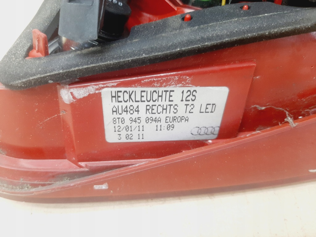 Фара правый  w крышке  задний задняя led audi a5 8t купе кабриолет  s-line 2007-2012 с Разборки