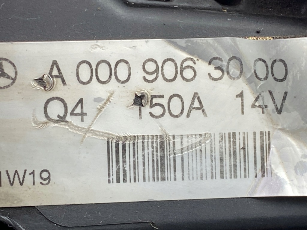 фото №3, Генератор 150a mercedes slk r172 1.8 cgi a0009063000