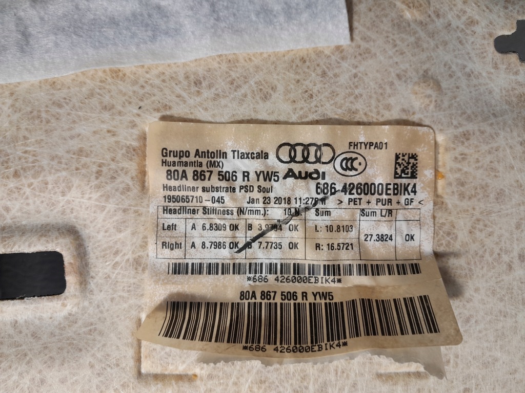 фото №10, Audi q5 ii 80a потолок czarna панорама 80a867506r 80a867505ba
