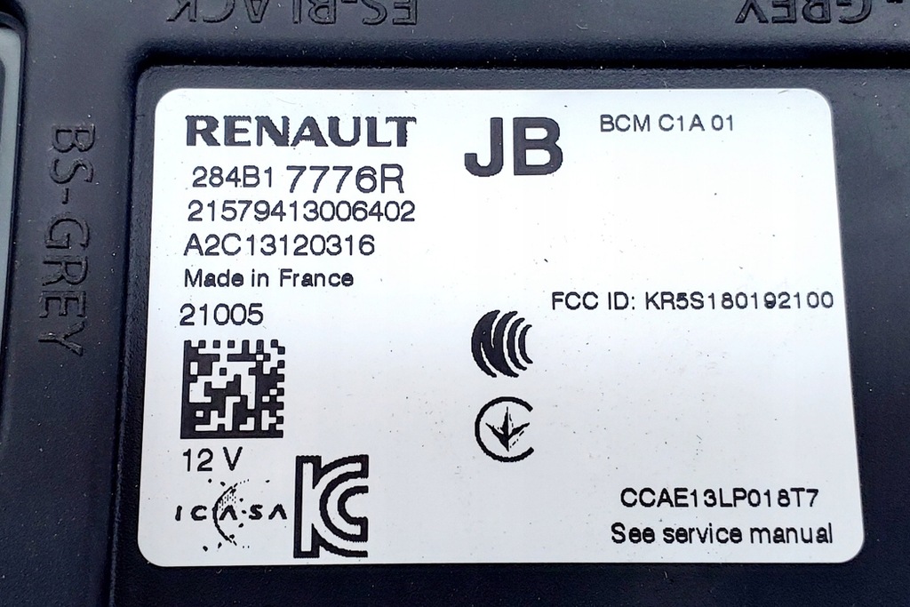 фото №1, Модуль комфорту renault zoe bfm_ 284b17776r electric 2021