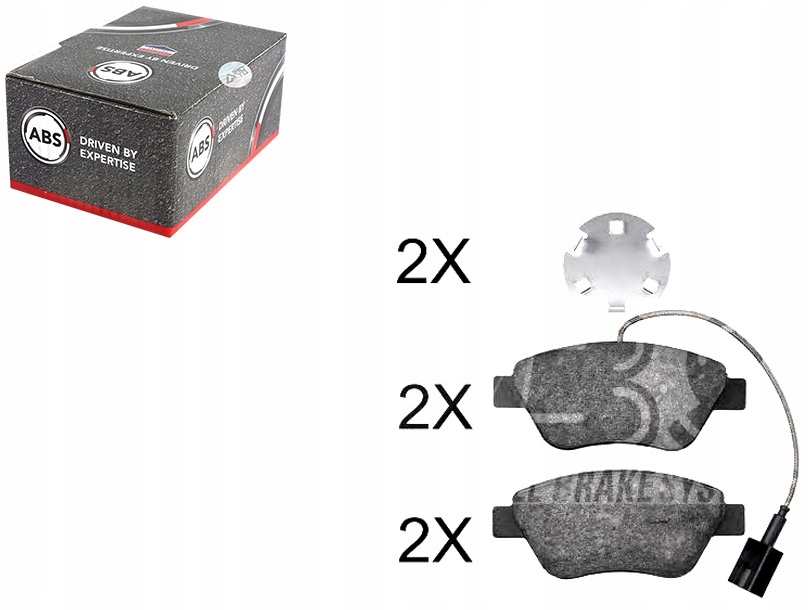 фото №1, Abs37800 гальмівні колодки гальмівний. fiat punto evo 09-