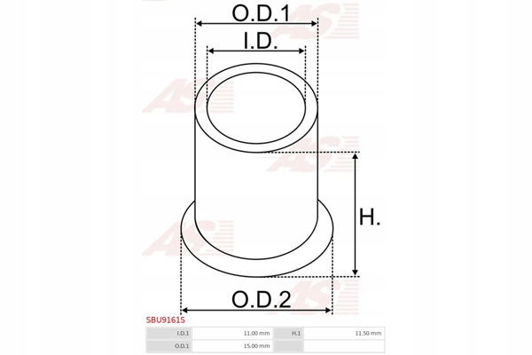 фото №2, Втулка, wał стартер as-pl sbu9161s