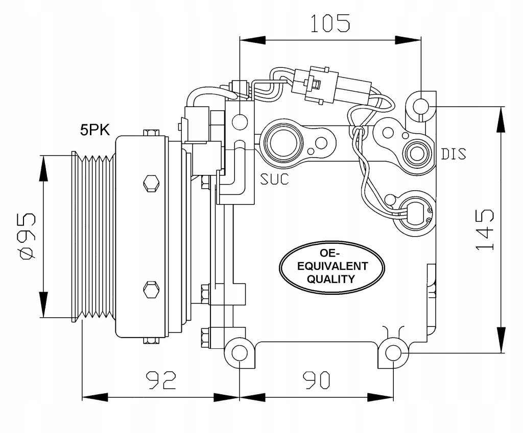 фото №1, Компрессор кондиционера mitsubishi galant 96- nrf