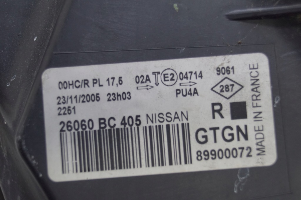 фото №13, Лампа правый перед nissan micra k12