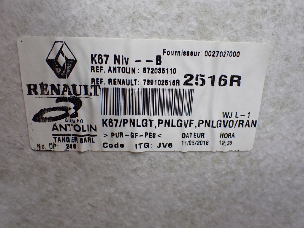 фото №16, Потолок dacia dokker 1.6 sce 2018 r europa 739102516r