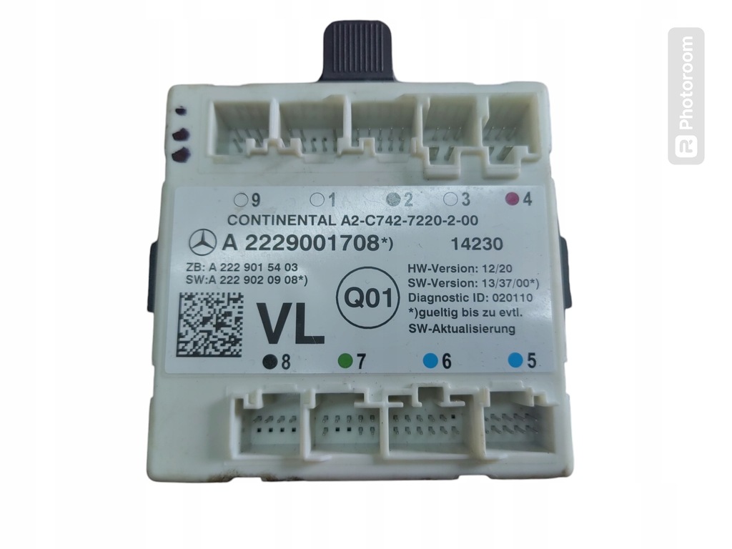 фото №1, Mercedes s w222 модуль комфорта дверь левый перед 2229001708