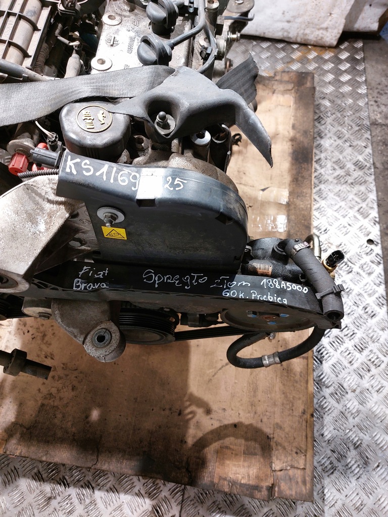 фото №8, Двигатель kompletny ze коробка передач fiat brava 1.2 18a5000