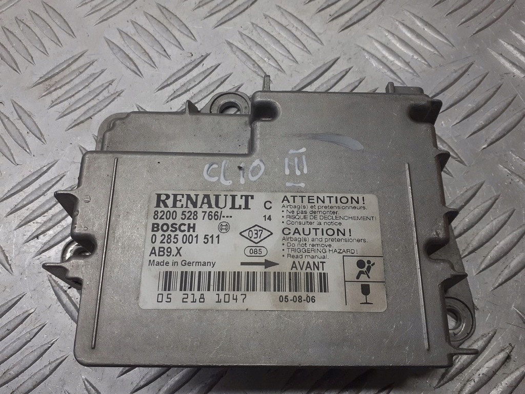 фото №4, Модуль подушка безопасности renault clio iii 1.6 8200528766