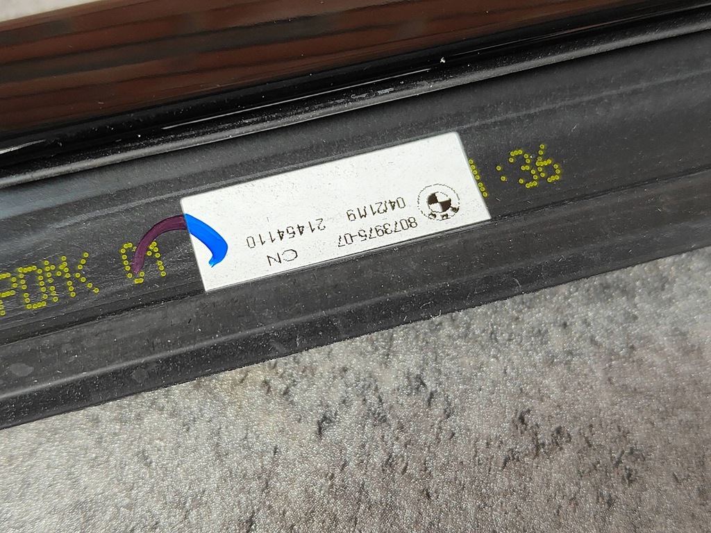 фото №8, Молдинг уплотнитель дверь левая левый перед shadow line bmw g29 z4 8073975