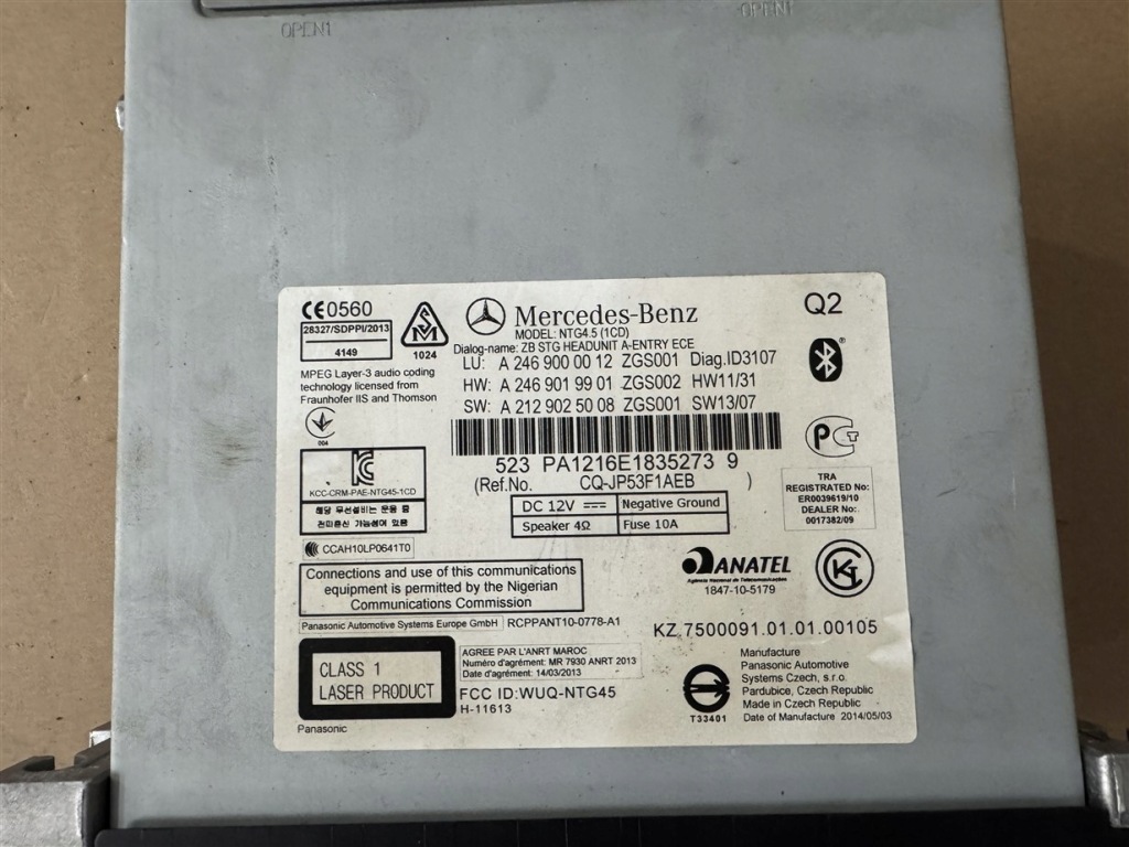 фото №7, Радио cd navi навигация подогрев сидений mercedes a-klasse w176 w 176