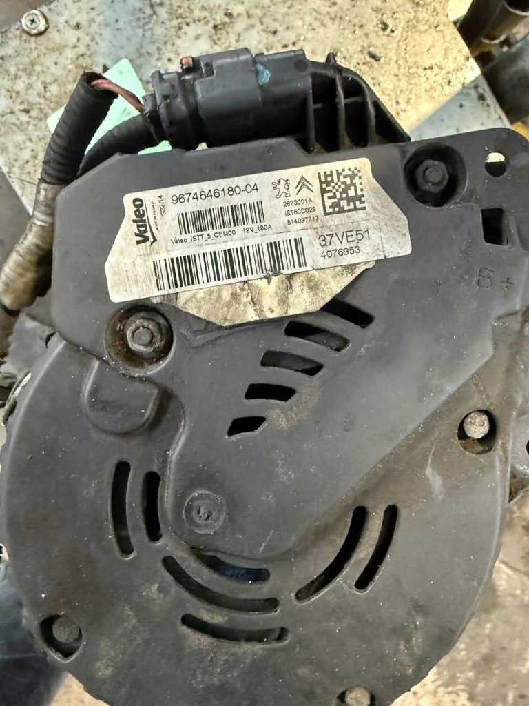 Генератор valeo 9674646180-04 12v 180a peugeot, citroen Оригінал