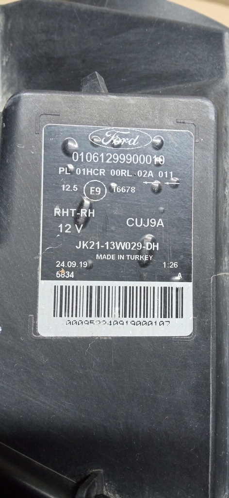 фото №13, Ford transit custom lift 18-22 лампа правая перед передняя eu jk21-13w029-dh