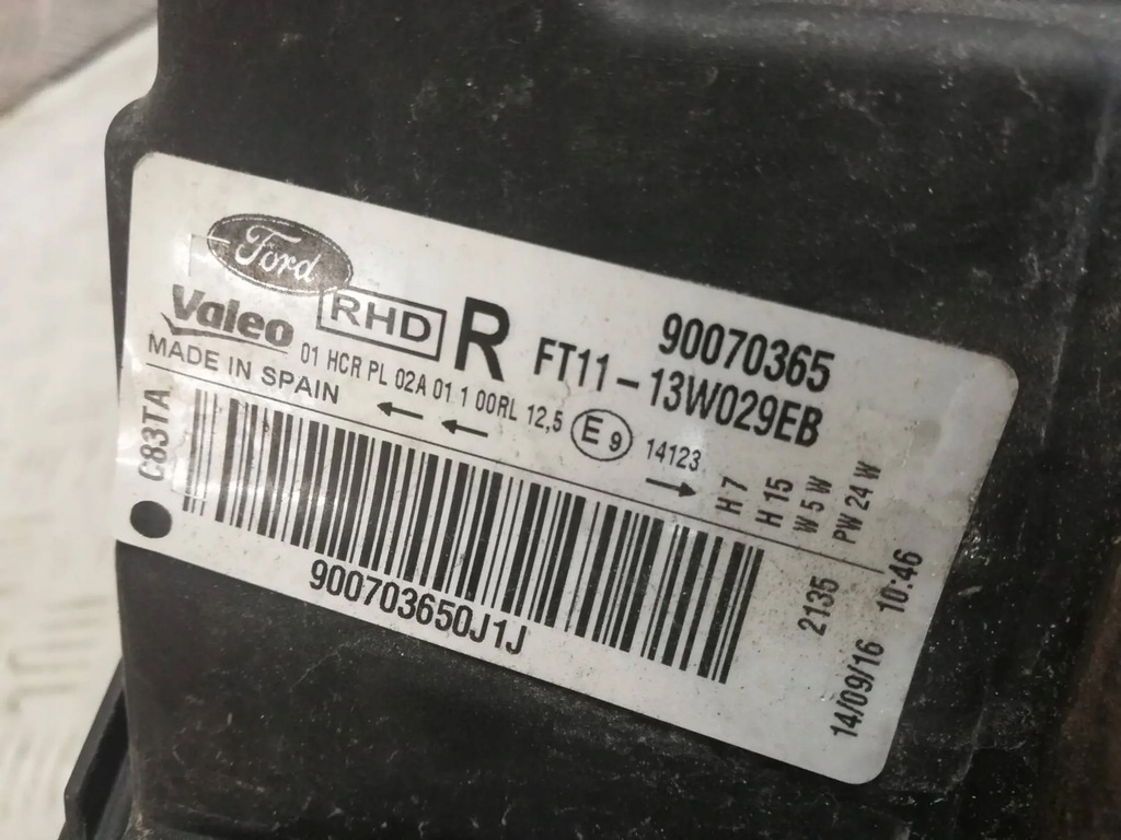 фото №8, Ford transit connect mk2 лампа передняя правая anglik