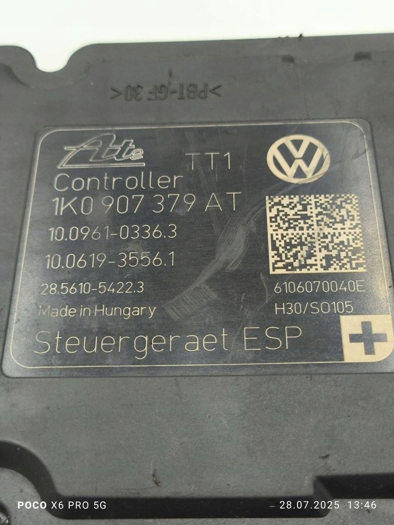 фото №7, Vw skoda audi a3 s3 8p насос abs 1k0907379at