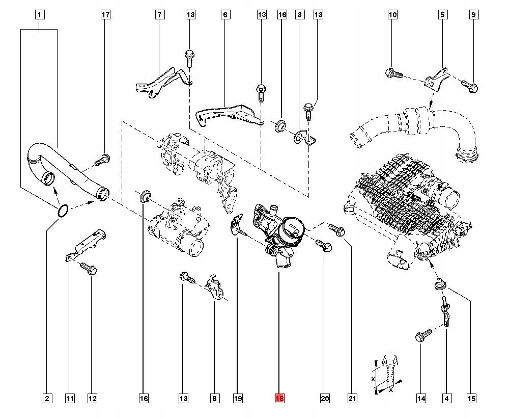 фото №2, Wąż труба воздухозаборник воздуха renault kangoo ii clio iv 1.5 dci 165763328r