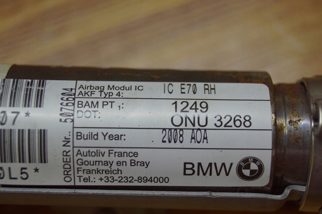 фото №9, Шторка безпеки подушка безпеки права bmw x5 e70 5076604