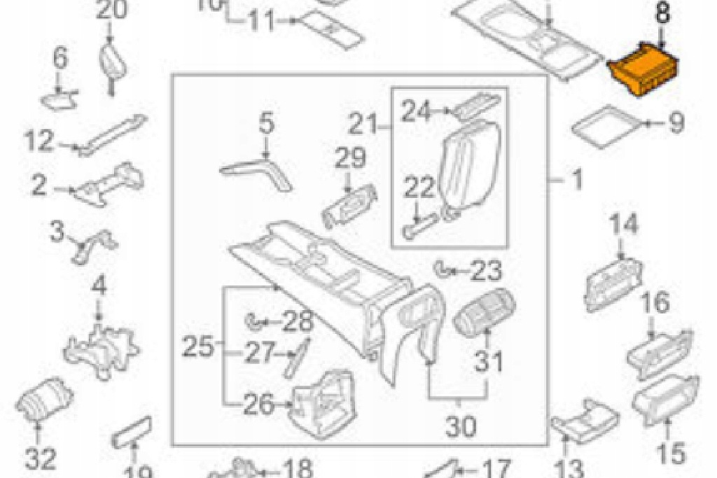 фото №12, Кронштейн na кружка w консоли центральной porsche cayenne 9pa 95555228302a03