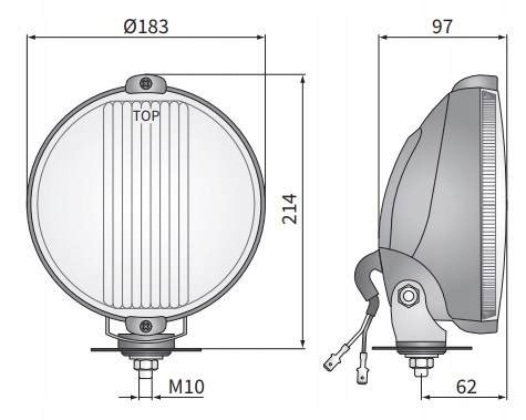 фото №7, Фара противотуманный h3 белый шланг 0,15m wes